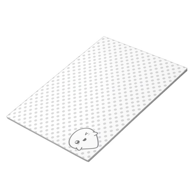 Bloco De Notas Notepad do Fantasma Kawaii Winking (Inclinado)