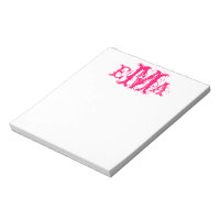 Notepad do Grunge Chic Personalizado Monograma