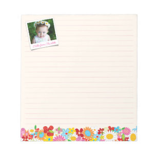 Bloco De Notas Notepad do Jardim das Flores de primavera Colorida