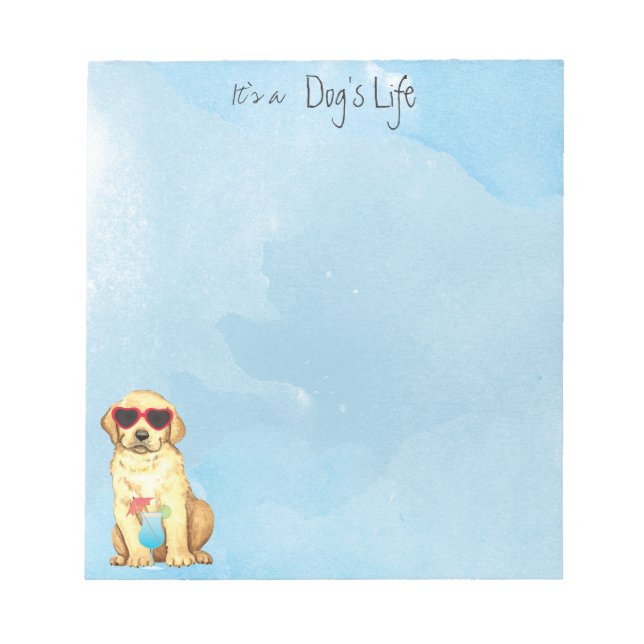 Bloco De Notas Notepad do Laboratório Amarelo de Verão (Frente)