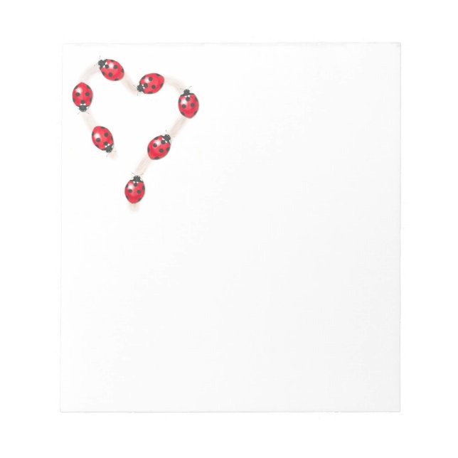 Bloco De Notas Notepad do Ladybug Heart (Frente)