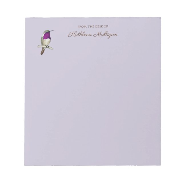 Bloco De Notas Notepad do Lúcifer Hummingbird Personalizado (Frente)