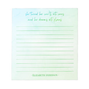 Bloco De Notas Notepad do Nome da Cotação Motivacional bonito Wat