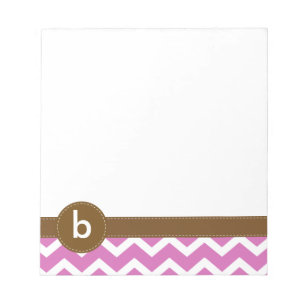 Bloco De Notas Notepad do padrão Zig Zag Chevron Violet