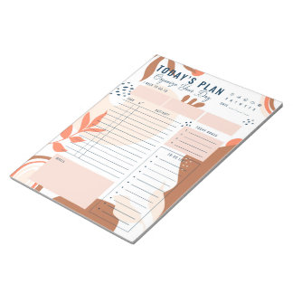 Bloco De Notas Notepad do Planejador Diário Castanho-bege Moderno