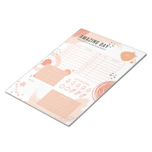 Bloco De Notas Notepad do Planejador Diário de Beige Moderno
