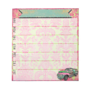 Bloco De Notas Notepad do Planejador Semanal Neon Gypsy