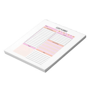 Bloco De Notas Notepad do Planner de Estudo