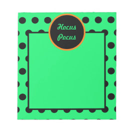 Bloco De Notas Notepad do Pocus do Hocus (Neon Green & Black)
