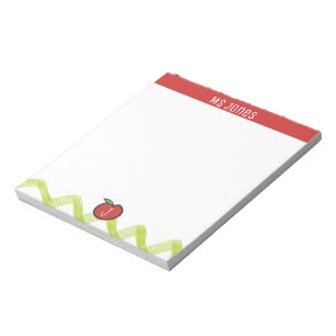 Bloco De Notas Notepad do Professor de Maçã de Personalização