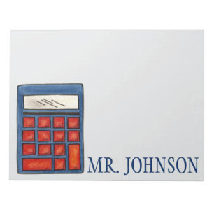 Bloco De Notas Notepad do professor de matemática de calculador p