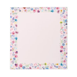 Bloco De Notas Notepad do Sonho Floral Blush - Flor Colorido