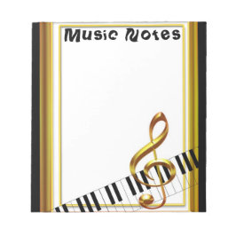 Bloco De Notas Notepad do teclado do Piano do Music Lover