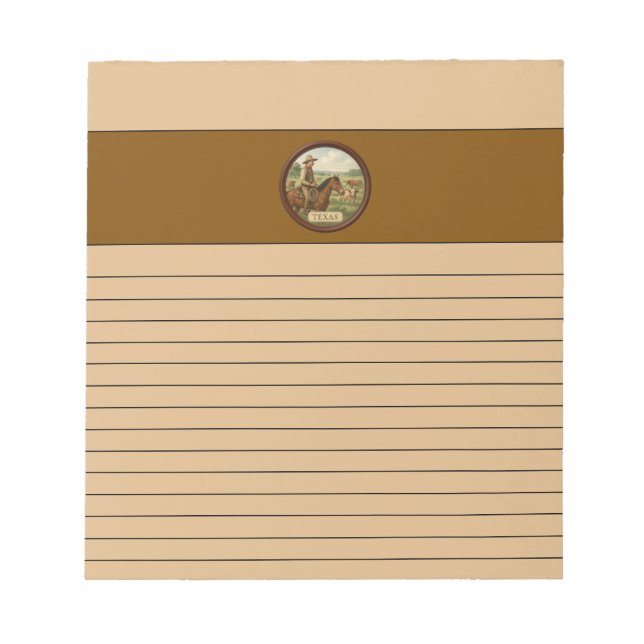 Bloco De Notas Notepad do Texas Cowboy (Frente)
