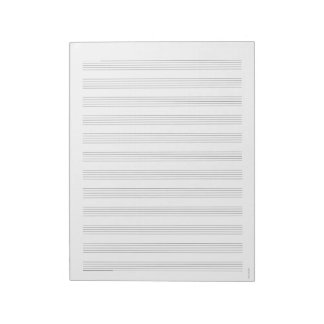 Bloco De Notas Notepad do white sheet de 12 Staves