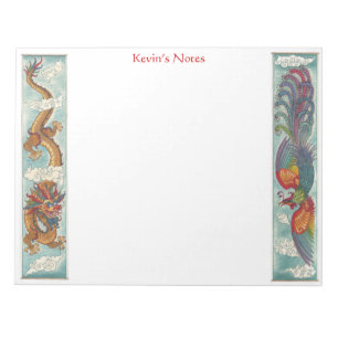 Bloco De Notas Notepad Dragon & Phoenix