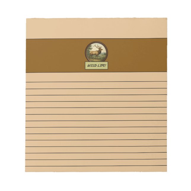 Bloco De Notas Notepad Elk Burlywood norte-americano (Frente)