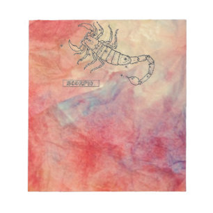 Bloco De Notas Notepad Escorpião Rosa