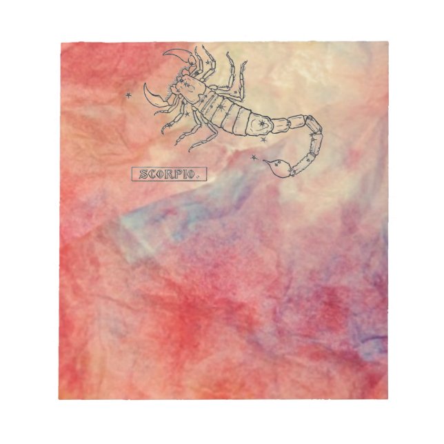 Bloco De Notas Notepad Escorpião Rosa (Frente)