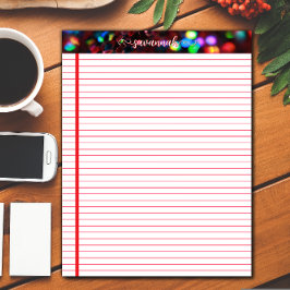 Bloco De Notas Notepad Espelho Vermelho Escuro