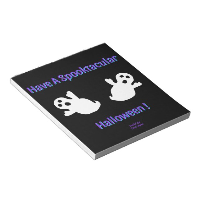 Bloco De Notas Notepad fantasma fantasma (14 cm x 15,2 cm) (Inclinado)