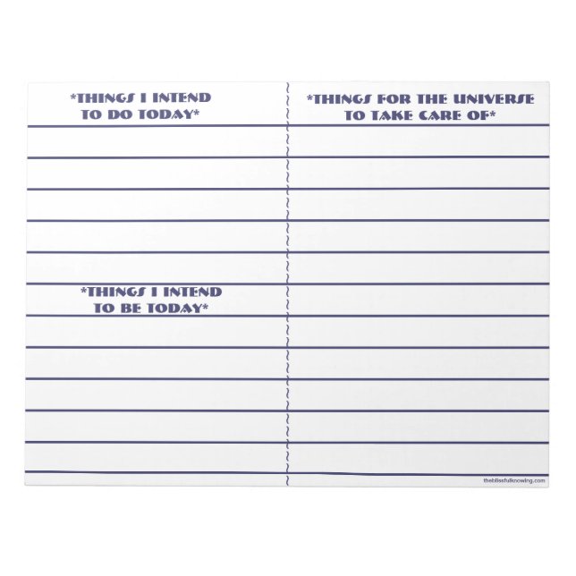 Bloco De Notas Notepad "Fazer, Ser, Manifestar" (Azul) (Frente)