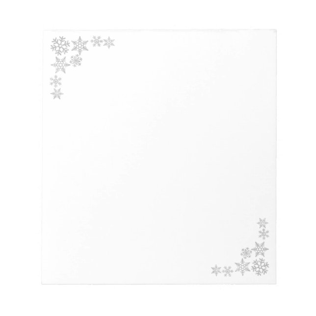 Bloco De Notas Notepad Flocos de Neve Feriados (Frente)