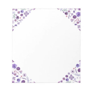 Bloco De Notas Notepad Floral Bloom - Caractere do Canto Branco