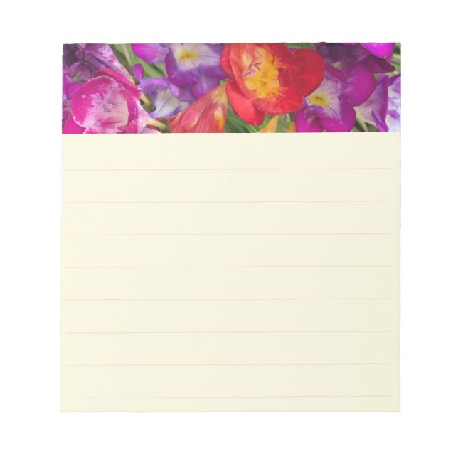 Bloco De Notas Notepad Floral bonito LIned (Frente)