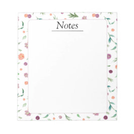 Bloco De Notas Notepad Floral - Bonito presente de aniversário pa