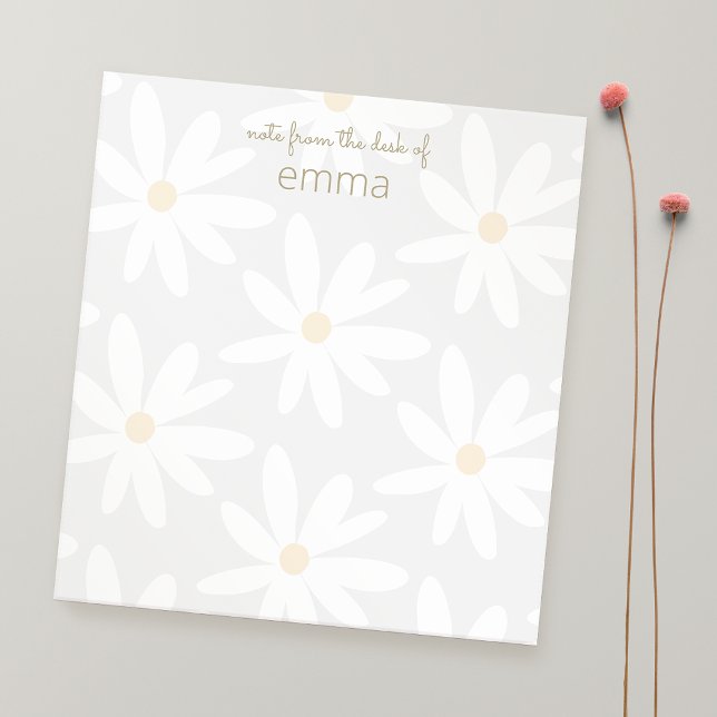 Bloco De Notas Notepad Floral da Cinza Bonita (Criador carregado)