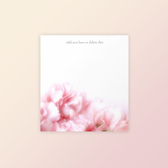 Bloco De Notas Notepad Floral de Cravos Suaves (Criador carregado)