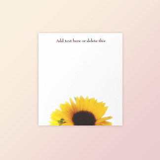 Bloco De Notas Notepad Floral De Girassol Cheerful