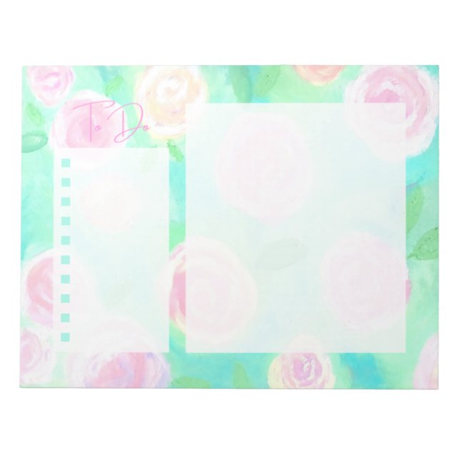 Bloco De Notas Notepad Floral de primavera Garden (Grande) (Frente)