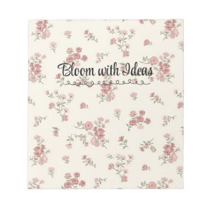 Bloco De Notas Notepad Floral - Fofo e prática para Notas, Listas