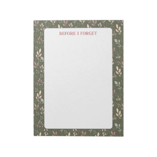 Bloco De Notas Notepad Floral, Notepad Feminino Bonito, Pad Moder