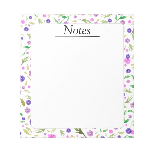 Bloco De Notas Notepad Floral - Presente Bonito para a mãe ou par (Frente)