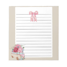 Notepad Floral Retro Van Lined