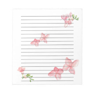 Bloco De Notas Notepad Floral Rosa
