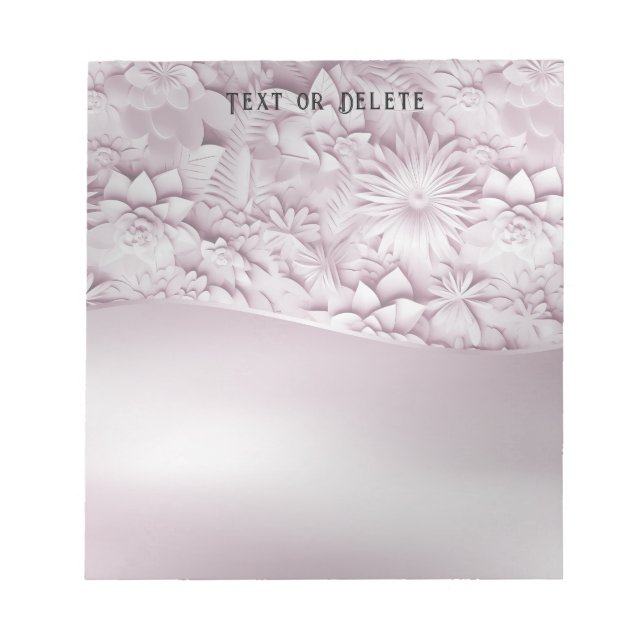 Bloco De Notas Notepad Floral Rosa (Frente)