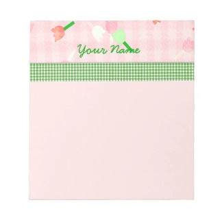 Bloco De Notas Notepad Floral Rosa