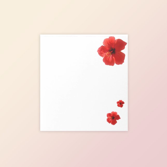 Bloco De Notas Notepad Floral Tropical Red Hibiscus (Criador carregado)
