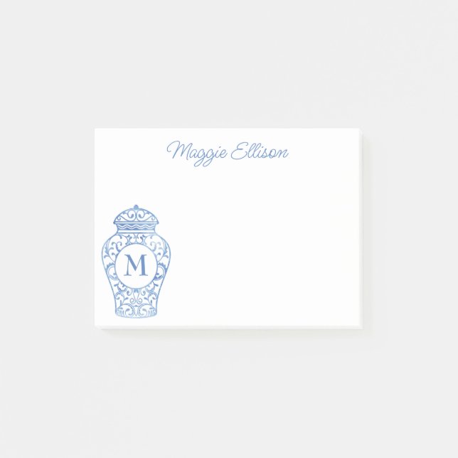 Bloco De Notas Notepad Ginger Jar Monograma (Frente)