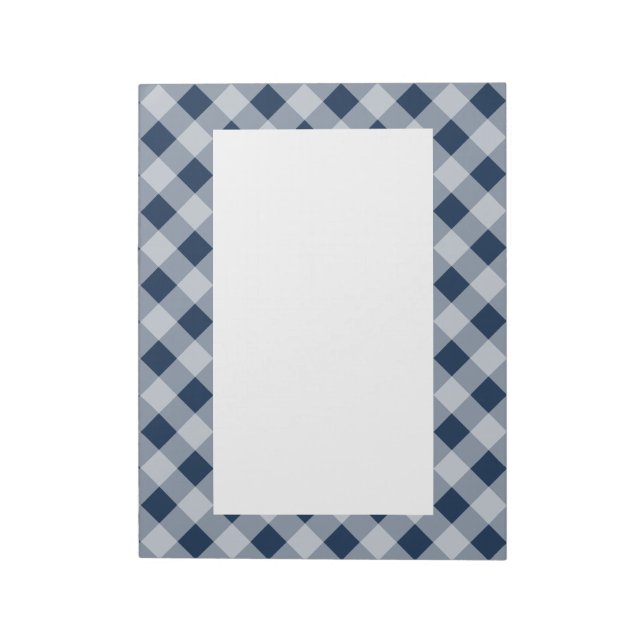 Bloco De Notas Notepad Gingham marinho (Invertido)
