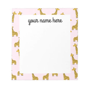 Bloco De Notas Notepad Girafa Personalizado