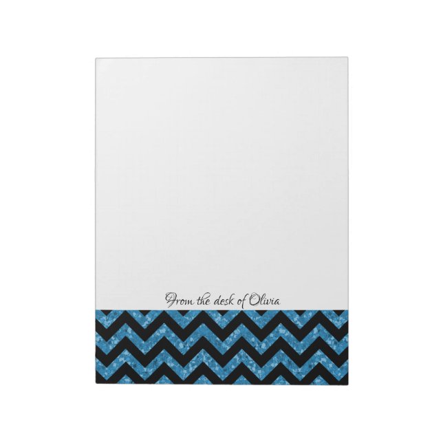 Bloco De Notas Notepad Glitter Azul (Invertido)