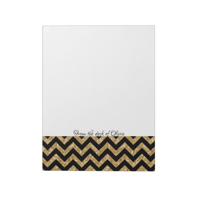 Bloco De Notas Notepad Glitter Dourado (Invertido)