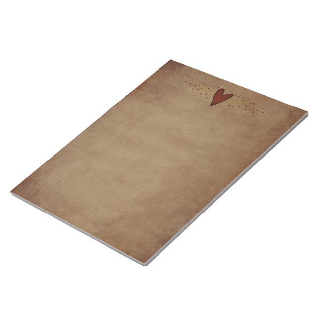 Bloco De Notas Notepad Grande do Coração Primitivo (Inclinado)