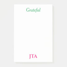 Notepad Grateful Monogramed
