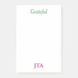 Bloco De Notas Notepad Grateful Monogramed
